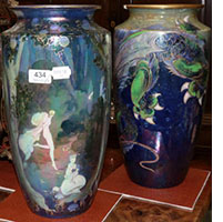 Pair of Walter Slater Lustre Vases